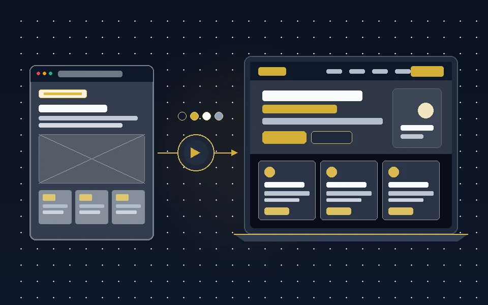 Visualisasi Proses Transformasi Referensi Desain menjadi Website Custom Khania Studio